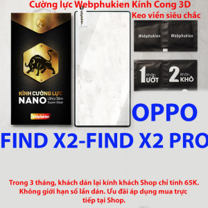 Kính cường lực Oppo Find X2, Find X2 Pro hiệu Webphukien